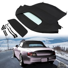 For Honda S2000 1999 2000 2001 Convertible Soft Top W Glass Window Black For Honda S2000 1999 2000 2001 Convertible Soft Top W Glass Window Black