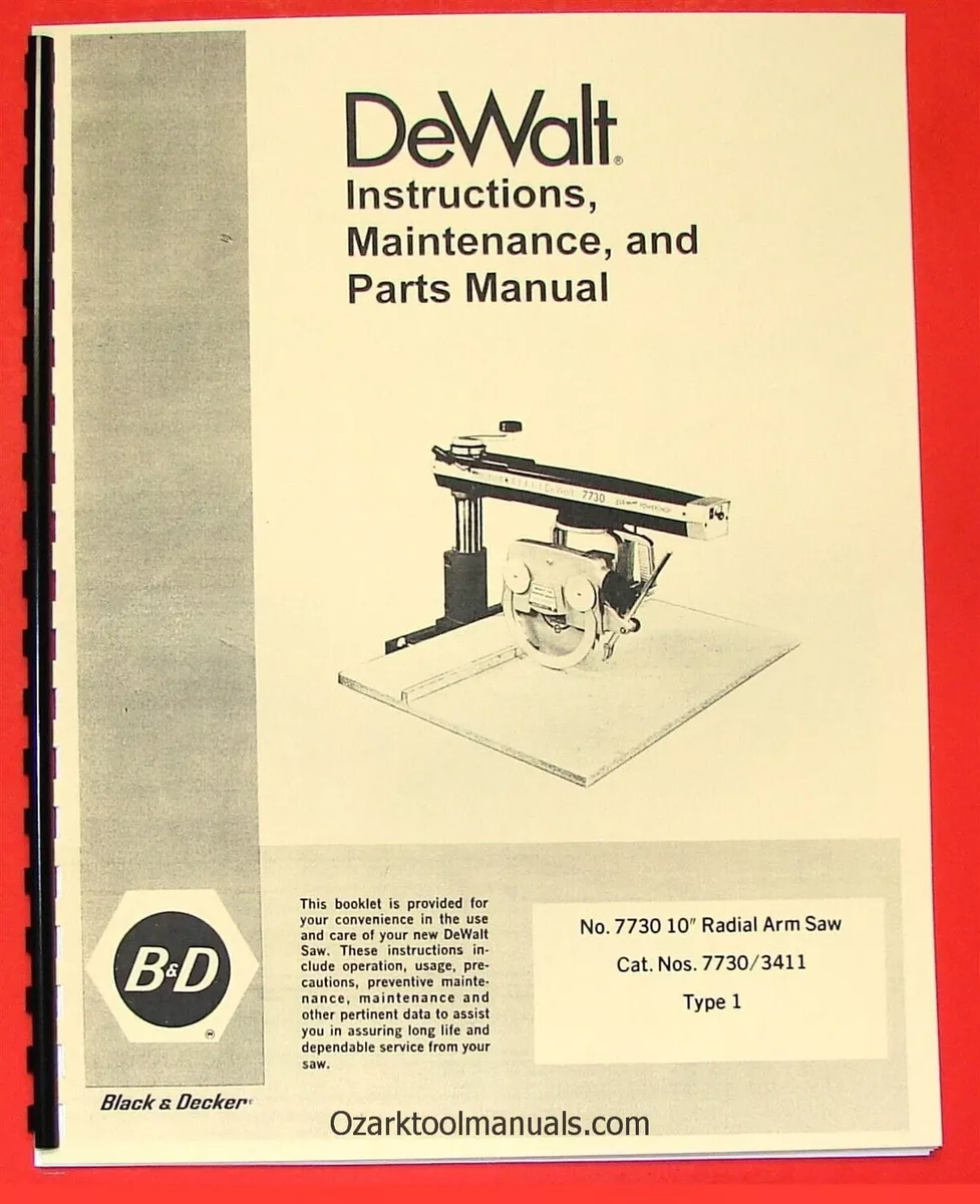 Dewalt 7730 radial arm saw for sale deals