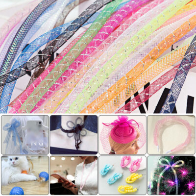 10M Colorful Mesh Tube Jewelry DIY Fitting Mesh Ribbon Clothing Accessories 