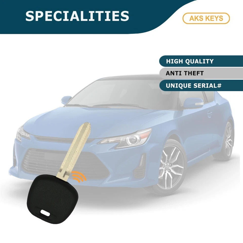 Llave transpondedor de repuesto para Toyota Land Cruiser 03 2004 2005 2006 2007 2008 Foto 4 de 4