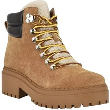 New Marc Fisher LTD Nairy Hiking Boot Camel Tan Brown Lug Sole 9 DD348