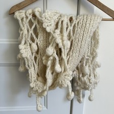 Women  s Knit Shawl Creamy White