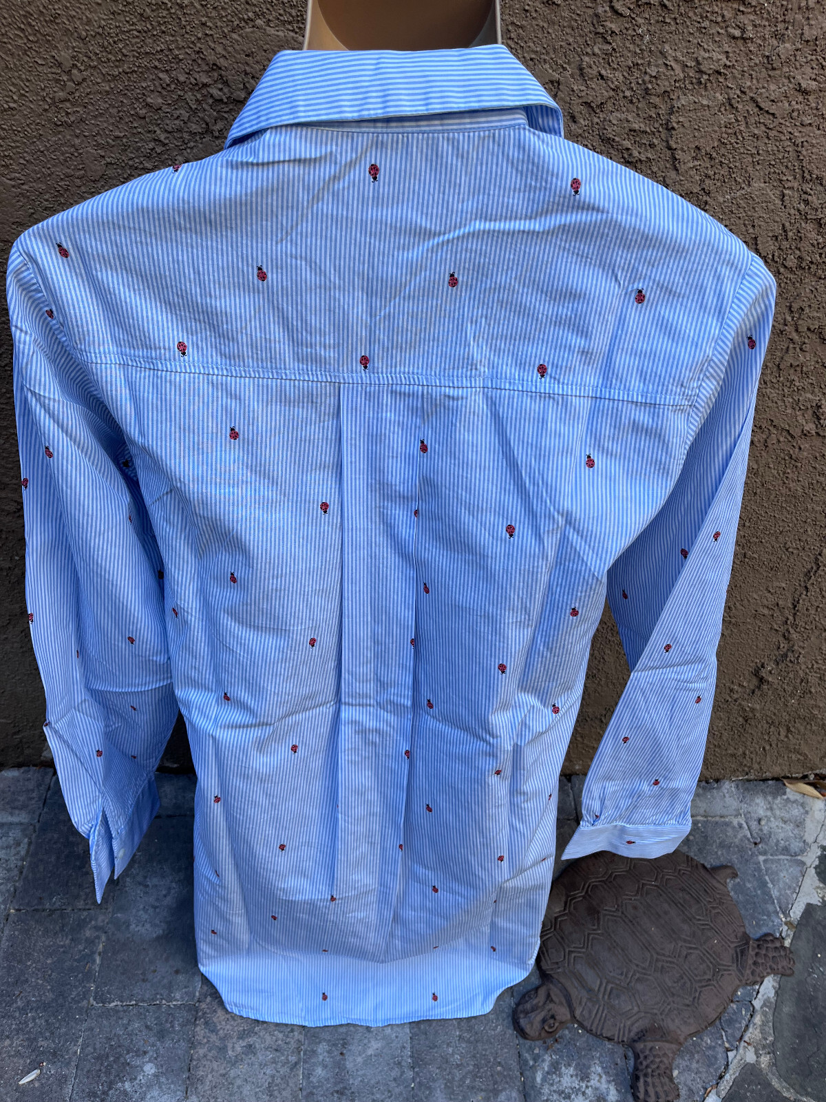 ZARA Basic Striped Ladybug Print Long Sleeve Butt… - image 2