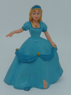 ALTE PVC FIGUR DIE PRINZESSIN BLAUES KLEID FANTASTISCHE WELT