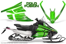 ARCTIC CAT F SERIES SNOWMOBILE GRAPHICS KIT CREATORX DECALS COLD FUSION GREEN