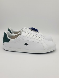 lacoste shoes green and white