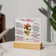 Best Mom Ever LED Plaque Gift
