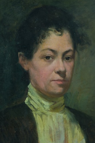 Ancien tableau beau portrait de jeune femme impressionniste es. Manet Degas hst - Photo 2/13