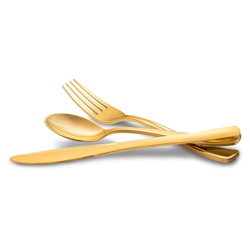 Disposable Plastic Dinnerware Set Party Package Square Wave Design Dinner Plates - Picture 12 of 57