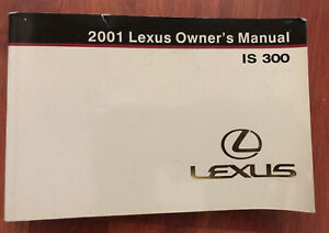 01 Lexus IS300 Owners Manual User Guide IS 300 OEM Genuine 2001 Booklet