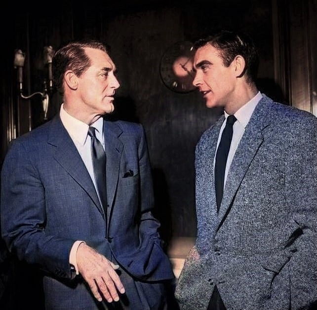 Rare Still COLOR Sean Connery and Cary Grant Off Camera | eBay