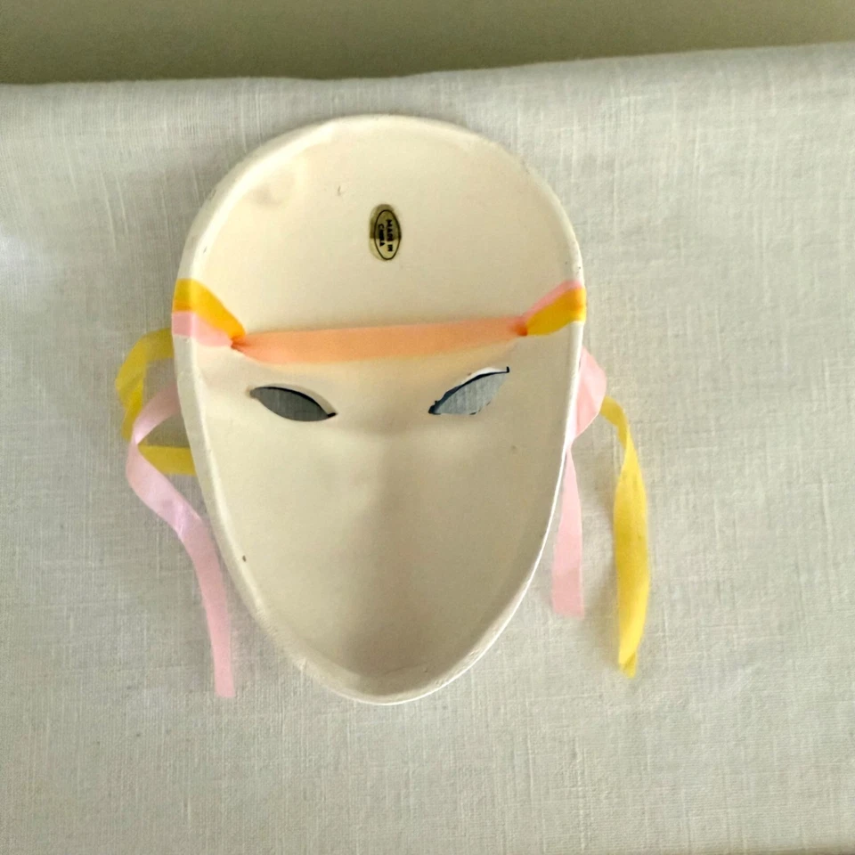 Máscara decorativa estilo veneciano decoración de pared detalles brillantes máscara de Mardi Gras Foto 4 de 4