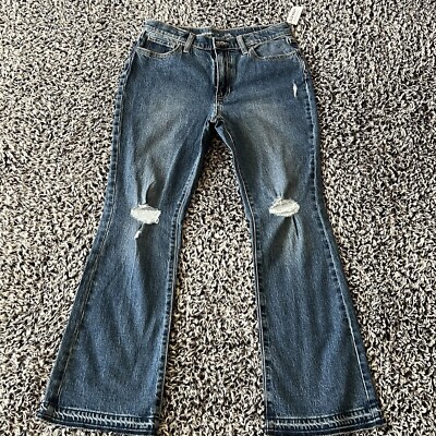 Old Navy Girl's High Waisted Flare Leg Ripped Jeans Size 18 NWT