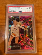2024 Select WNBA Premier Level Sophie Cunningham #196 Pink Ice Prizm PSA 10