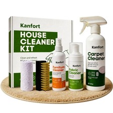 Carpet  Upholstery Cleaner 5-Piece Set, Fast Action Stain Remover for Furnit...