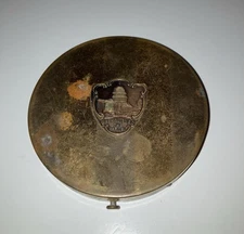 VTG BRASS POWDER COMPACT Washington DC The Capitol Used