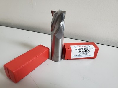 HTC 1'' DIA. 4-FLT. SOLID CARBIDE SQUARE END 4'' OAL X 1-1/2 LOC BRITE FIN. ''NEW''