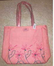 Clinique x Drawbertson Pink Floral Tote Bag New