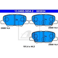ATE BremsbeläGe Hinten FüR Mitsubishi Outlander III ASX Mazda 6 Kombi