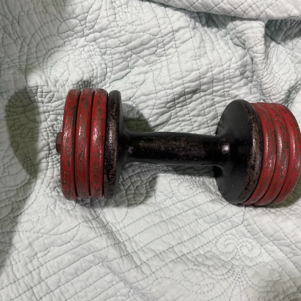 1 винтажная регулируемая весовая пластина для гантелей YORK 1 1/4 фунта - Изображение 4 из 4