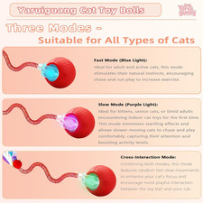 New Upgraded Cat Ball Toy - Speedy Tail 2.0 Cat Toy, Interactive Cat Toy Ball...