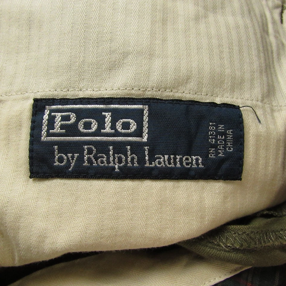 Polo Ralph Lauren Shorts Mens 32 Green Linen Silk Blend Flat Front Dress Casual - Image 3 of 4
