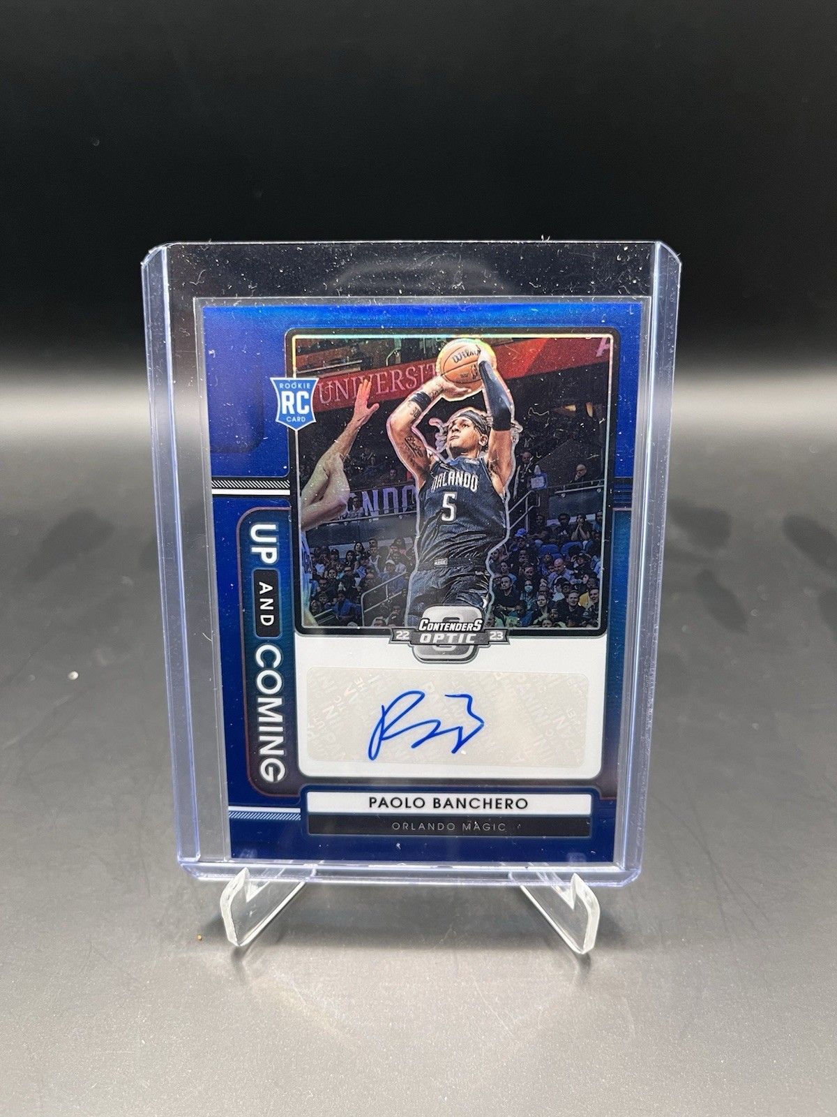 2022/23 Contenders Optic Paolo Banchero Up and Coming Blue Auto /49