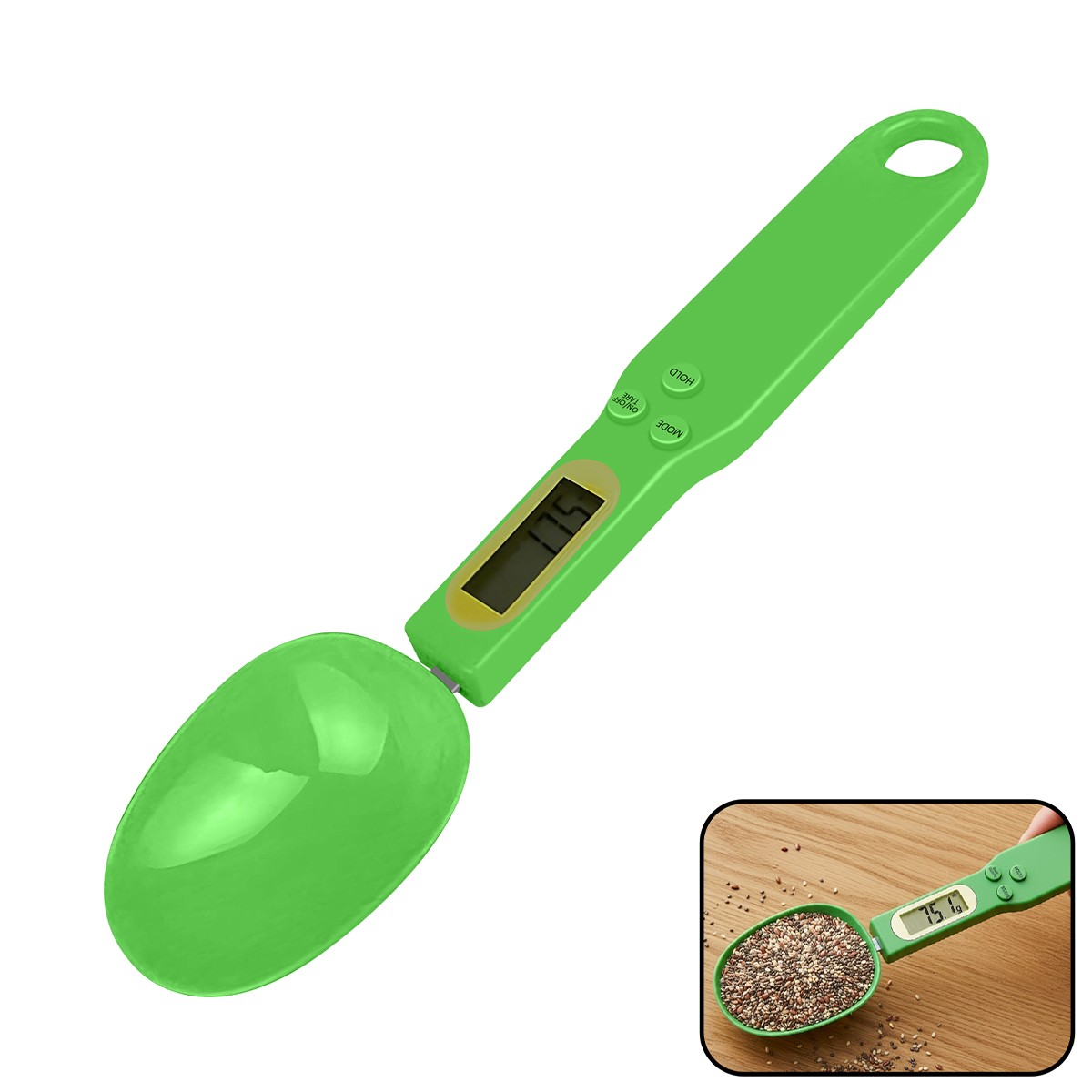 Cuillère de mesure électronique LCD tare verte Avizar balance de cuisine de poche
