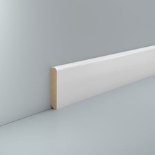MDF Sockelleiste weiß 10 x 58 Foliert RAL 9016 Fußleiste Eschwege