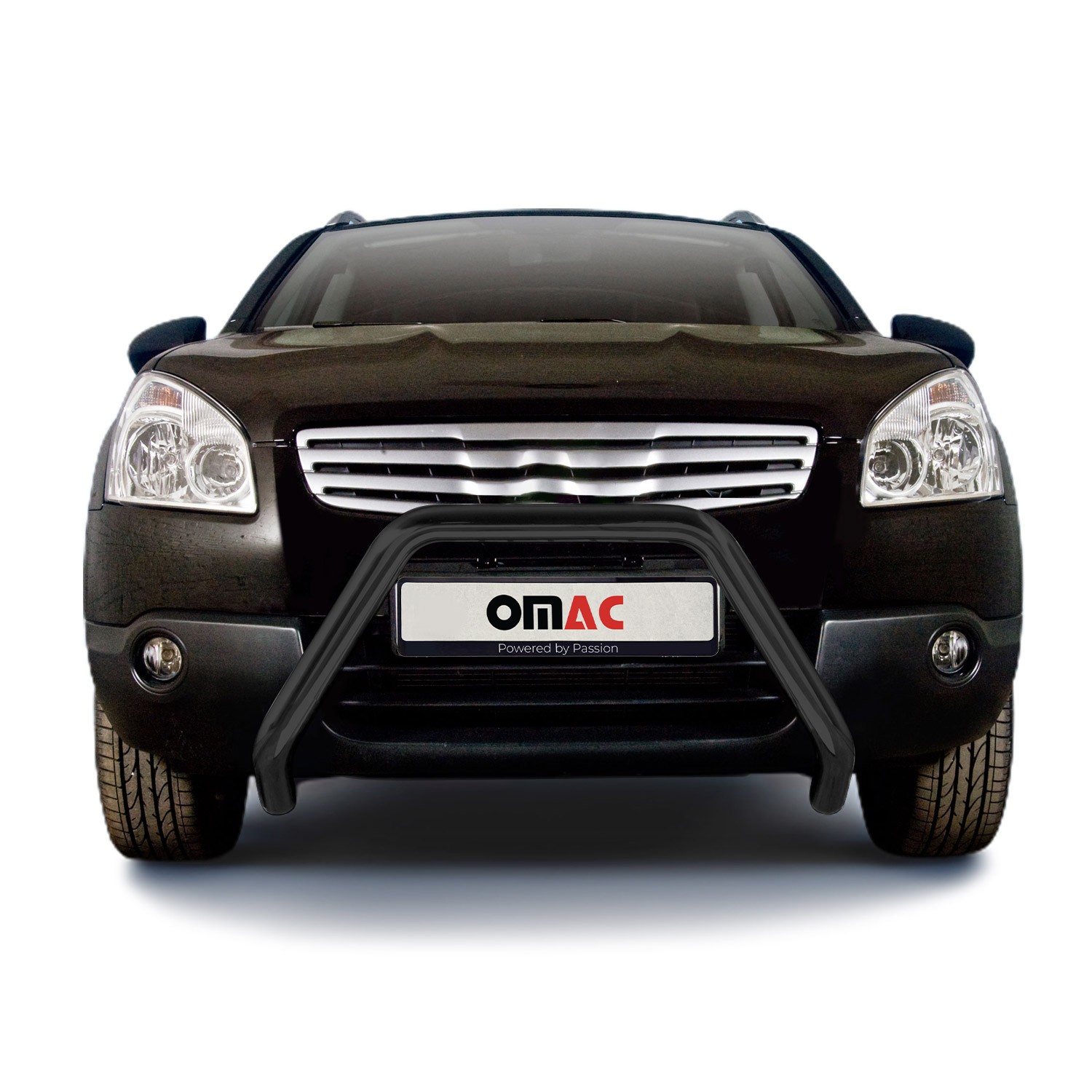 Pare-buffle en acier noir haut de gamme pour calandre de Nissan Qashqai +2