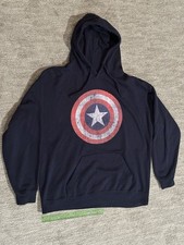 Marvel Captain America Navy Hoodie XL