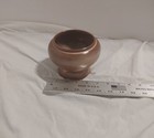 Vintage Frankoma 22S Plainsman Brown Ceramic 4" Footed Planter Vase Bowl — photo 4