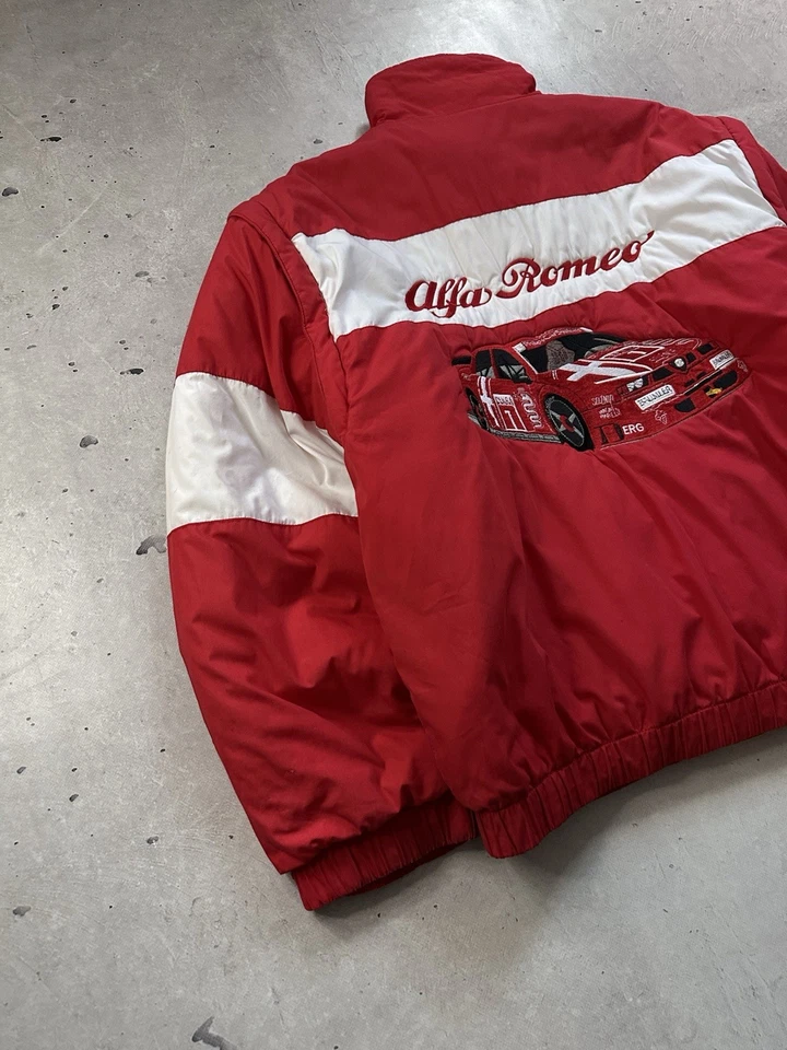 Chaqueta de Carreras Alfa Romeo DTM 155 V6 Ti Años 90 De Colección Muy Rara Fan Coleccionable Foto 2 de 4