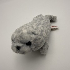 Aurora Leopard Seal Plush Cub Gray Spots 8 Inch Stuffed Animal Toy