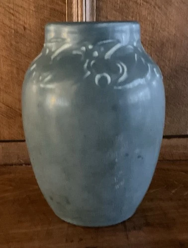 Rookwood Cherries and Leaves blue vase, 2139