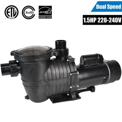 1.5HP Pool Pump Motor Dual Speed 92/44GPM 230V 79FT Max 1.5in NPT For Hayward