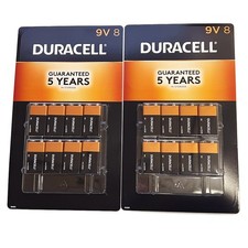 Duracell Coppertop 9V Alkaline Batteries 9 Volt - 8 Pack X 2 NEW SEALED