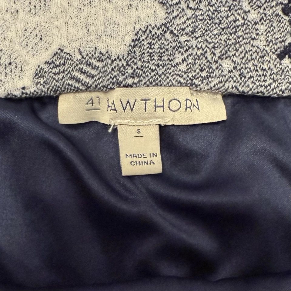 Falda lápiz floral blanca y negra Hawthorn 41 talla pequeña Foto 3 de 4