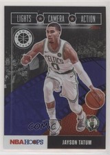 2019 Panini NBA Hoops Premium Stock Lights Camera Action Purple Jayson Tatum hn8