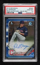 2019 Bowman Chrome Prospect Blue Refractor Eli Morgan PSA 10 GEM MT Auto 0y8e