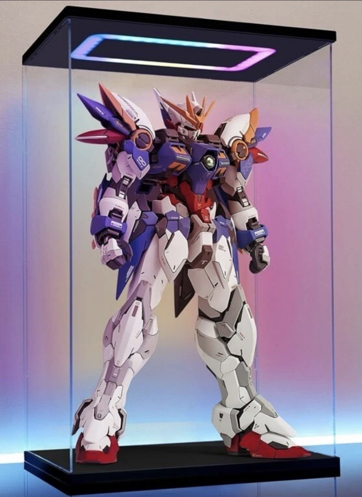 Display Case 21" Gundam Acrylic Rgb Led Light Mecha Gunpla T