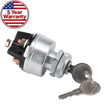 Ignition Key For Car Tractor Trailer Auto Starter Switch w/ 2 Keys 12V-24V