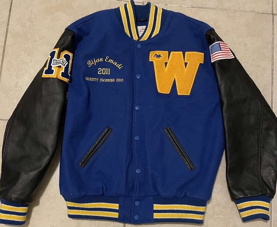 Veste Universitaire Vintage 80's Cheers Letterman - Bleue, Taille L - Rare
