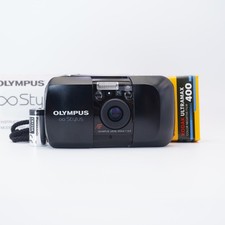 Olympus Stylus AF Infinity mju 35mm Film Camera Very Good w/ Strap Manual