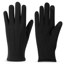 Women gloves cold weather touch screen glove warm fleece lining for driving c...