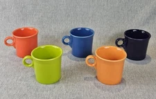 Fiesta Classic Coffee Cup Mug O Ring Handle 10.25oz Fiestaware Colorful Set Of 5