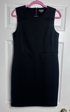 Women’s Vince Camuto Size 10 Black Lined Sleeveless Dress Back Zip 8% Spandex