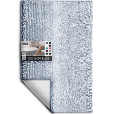 Hearth  Harbor Bathroom Rugs, Chenille 2'2" x 3'8" Rectangular , Ombre Blue
