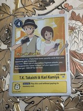 Digimon Card Game T.K. Takaishi & Kari Kamiya Pre-Release Foil BT6-089 LP