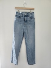 NWT Good American Good Boy Straight High Rise Boyfriend Jeans Womens 4/27